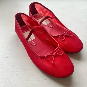 Red mesh ballet flats by Dolce Vita